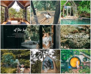 Nhà bên rừng U Lesa khu du lịch sinh thái nghỉ dưỡng giữa rừng xanh.